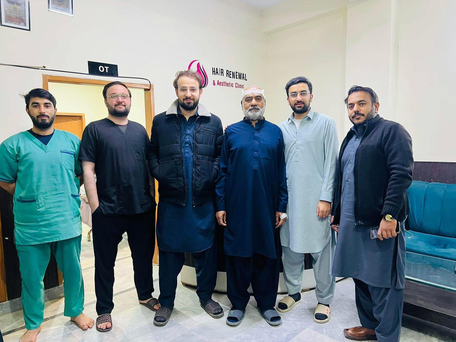 Surgeon planning a hairline at Hair Renewal Clinic Peshawar